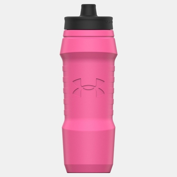 Under Armour Water Bottle 32 oz UA Velocity Squeeze Pink and Black NEW‎ - Picture 1 of 4